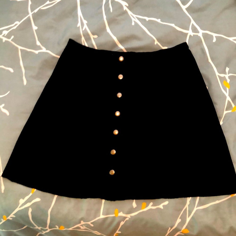Reformation Black Skirt Size 0